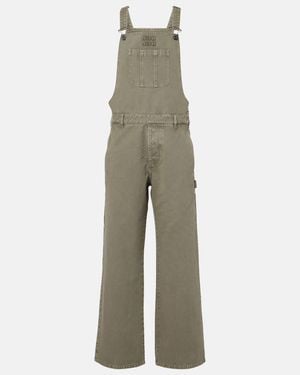 Miu Miu Cotton Gabardine Overalls - Gray