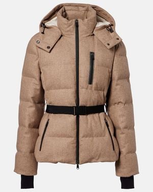 Brunello Cucinelli Virgin Wool Flannel Down Jacket - Natural