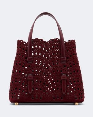Alaïa Mina 20 Small Calf Hair Top-Handle Bag - Red
