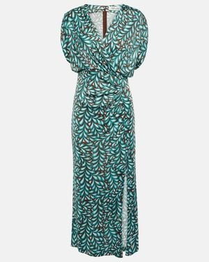 Diane von Furstenberg Williams Printed Jersey Midi Dress - Green