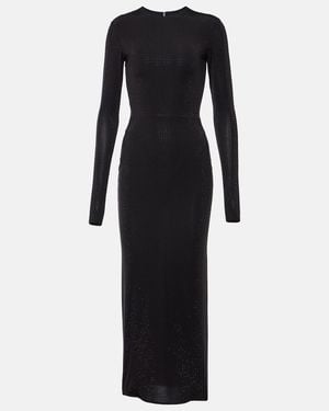 Alex Perry Crystal-Embellished Jersey Maxi Dress - Black