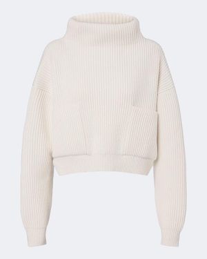 Alaïa Ribbed-Knit Wool And Cashmere Sweater - White