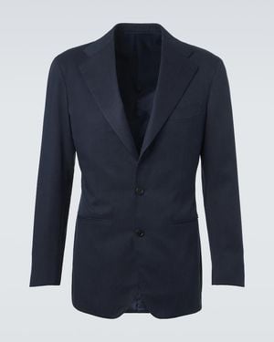 Saman Amel Silk Suit Jacket - Blue