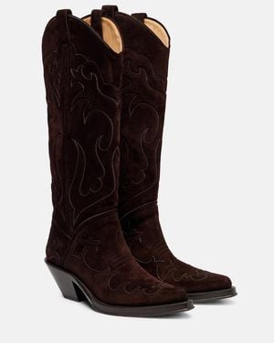 Gabriela Hearst Capitana Leather Cowboy Boots - Brown