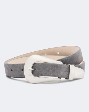 DEHANCHE Colette Suede Belt - Metallic