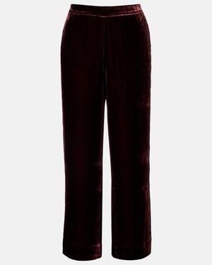 Asceno London Velvet Pajama Pants - Black