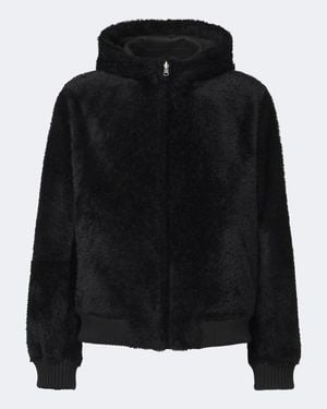 Arma Novel Reversible Hooded Shearling Jacket - Black