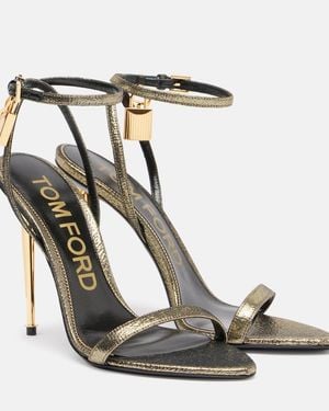Tom Ford Padlock 105 Metallic Sandals
