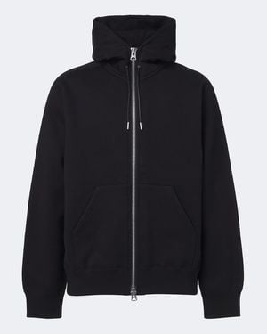 Sacai Hoodie Aus Baumwoll-Jersey - Schwarz