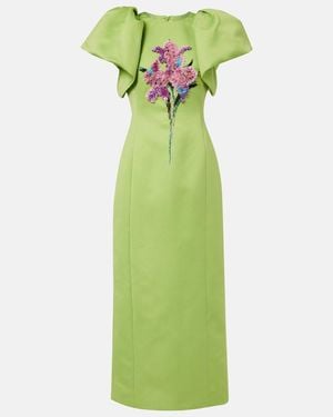 LEO LIN Lucinda Sequined Crepe Satin Cocktail Dress - Green