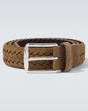 Tod's Braided Suede Belt - Brown