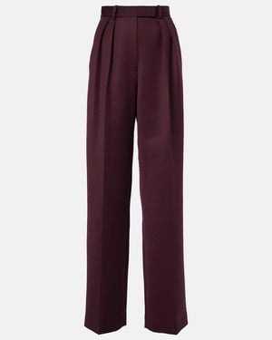 Alex Perry High-Rise Wide-Leg Trousers - Purple