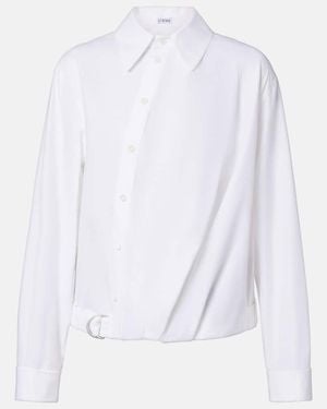 Loewe Hemd Aus Baumwollpopeline - Weiß