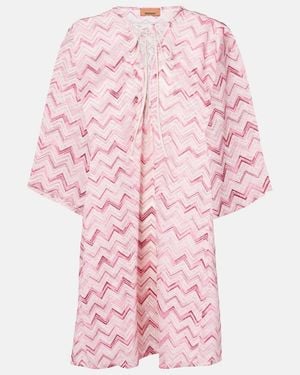 Missoni Kaftan Aus Haekelstrick Mit Pailletten - Pink