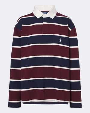 Polo Ralph Lauren Striped Cotton Jersey Polo Shirt - Blue