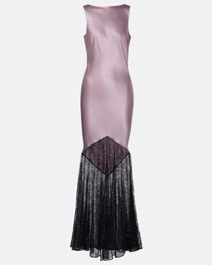 Nina Ricci Robe Aus Einem Seidengemisch - Lila
