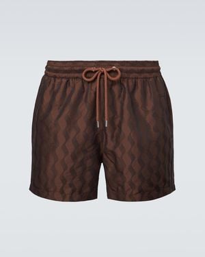 Frescobol Carioca Badeshorts Rio Aus Jacquard - Braun