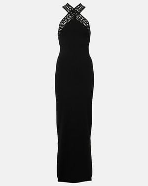 Alaïa Vienne Slim-Fit Knitted Maxi Dress - Black