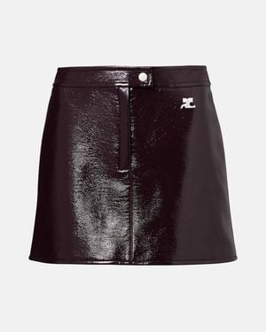 Courreges Cotton-Blend Miniskirt - Purple