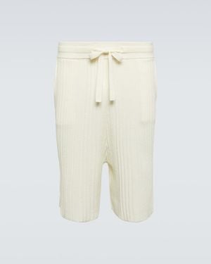 King & Tuckfield Wool Shorts - Natural
