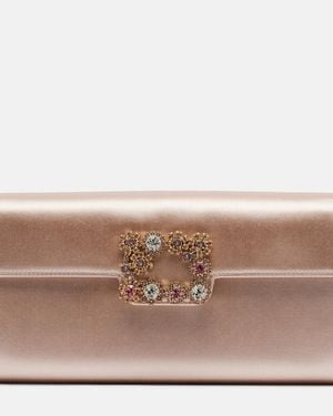 Roger Vivier Clutch Efflorescence De Saten Adornado - Neutro