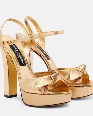 Dolce & Gabbana Platform Sandals - Metallic