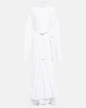 Patou Belted Maxi Dress - White