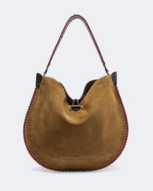 Isabel Marant Oskan Large Suede Shoulder Bag - Brown