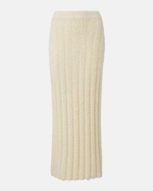 KHAITE Claire Silk And Cashmere Maxi Skirt - Natural