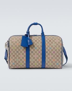 Gucci Weekender Gg Canvas Medium - Blau