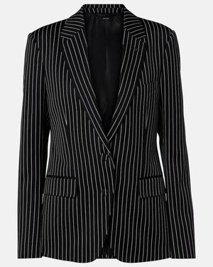 Tom Ford Blazer Aus Wolle Und Baumwolle - Schwarz