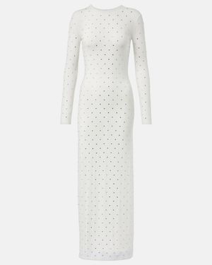 Rabanne Bridal Crystal-Embellished Maxi Dress - White