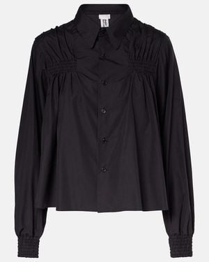 Noir Kei Ninomiya Shirred Cotton Shirt - Black