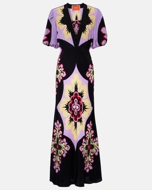 La DoubleJ Marlene Silk Crepe De Chine Maxi Dress - Multicolour