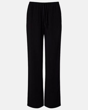 Asceno Aurelia High-Rise Straight Trousers - Black