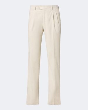 Rubinacci Modluca Cotton Corduroy Straight Trousers - Natural