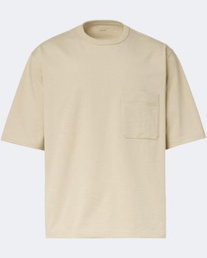Lemaire Camiseta De Jersey De Algodon - Blanco