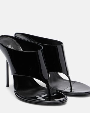 Paris Texas Lidia 105 Patent Leather Mules - Black