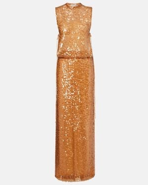 Christopher Esber Illuminate Sequined Tulle Gown - Yellow