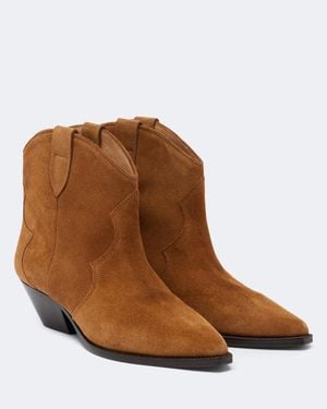 Isabel Marant Botas Cowboy Dewina De Ante - Marrón