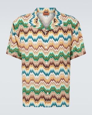 Missoni Zigzag Bowling Shirt - Green