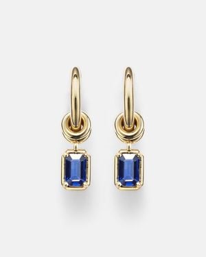 Spinelli Kilcollin Zahra 18Kt Hoop Earrings With Sapphires - White