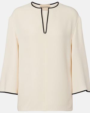 Valentino Top Aus Cady Couture - Natur