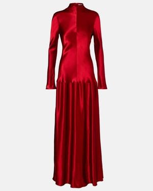 FFORME Mila Satin Maxi Dress - Red