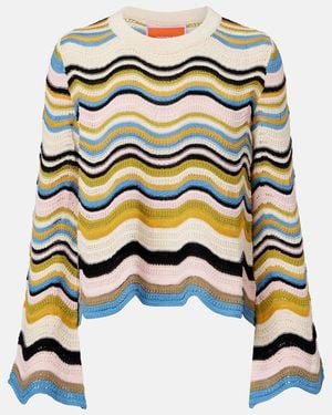 La DoubleJ Pullover Chevron Aus Haekelstrick - Mettallic