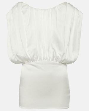 Jil Sander Gathered Top - White