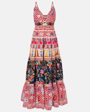 CAMILLA Printed Tiered Cotton Maxi Dress