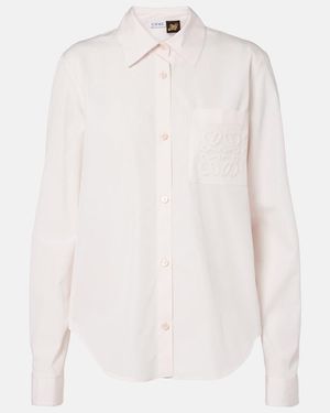 Loewe Paula's Ibiza Anagram Cotton Poplin Shirt - White