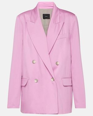JOSEPH Jaden Double-Breasted Blazer - Pink
