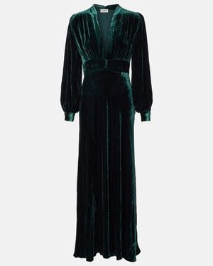 RIXO London Emory Velvet Gown - Black